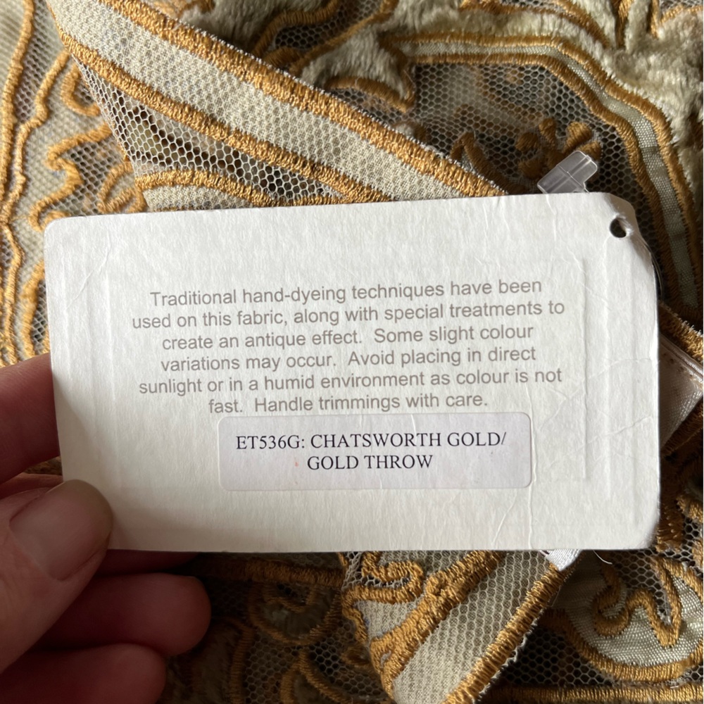 NWT English Home Chatsworth Net Throw Gold
47”by 47” - Picture 5 of 9